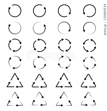 Refresh icon or symbol, restart icon circle arrow. 130869534