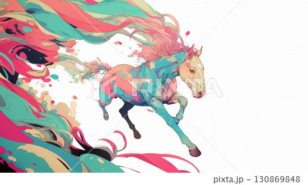走る馬 130869848