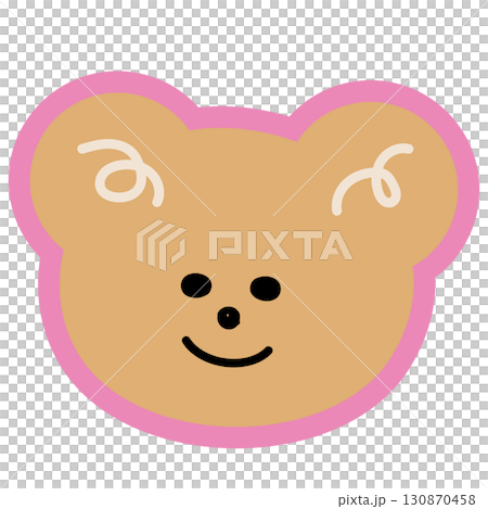 Illustration of smiling teddy bear for costume, accessory, Christmas, new year, festive winter season, cartoon character, comic, mascot, standee, sticker, patch, zoo, souvenir shop, expression Illustration of smiling teddy bear for costume, accessory, Christmas, new year, festive winter season, cartoon character, comic, mascot, standee, sticker, patch, zoo, souvenir shop, expression 130870458