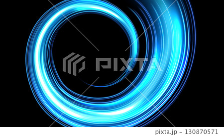 Abstract Glowing Spiral Effect on Dark Background, Vector Illustration 130870571