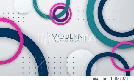 Abstract Geometric Background, Circle Ring Color Shape, Vector Illustration Abstract Geometric Background, Circle Ring Color Shape, Vector Illustration 130870713