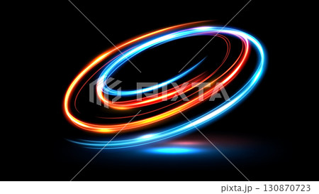 Abstract Luxury Wind Line of Light with Sparkles, Isolated and Easy to Edit, Vector Illustration 130870723