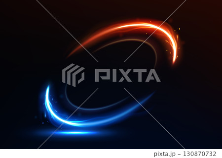Abstract Red and Blue Motion Circle Light Effect, Vector Illustration Abstract Red and Blue Motion Circle Light Effect, Vector Illustration 130870732