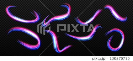 Abstract Wavy Light Sets with A Transparent Pattern, Isolated and Easy to Edit, Vector Illustration Abstract Wavy Light Sets with A Transparent Pattern, Isolated and Easy to Edit, Vector Illustration 130870759