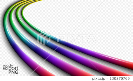 3D Rainbow Colored Cables on Transparent Pattern, Ready For PNG, Vector Illustration 3D Rainbow Colored Cables on Transparent Pattern, Ready For PNG, Vector Illustration 130870769
