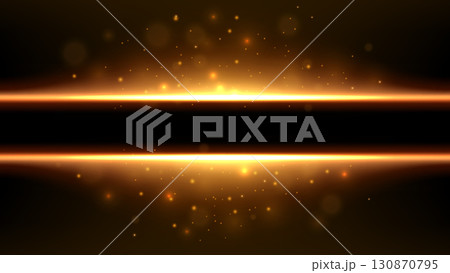 Golden Lines with Sparks Effect with Space For Text In The Center, Vector Illustration Golden Lines with Sparks Effect with Space For Text In The Center, Vector Illustration 130870795