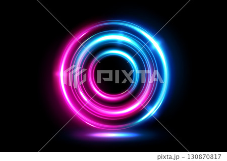 Rounded Pink Blue Light Shiny, Suitable For Product Advertising, Product Design and Other, Vector Illustration 130870817