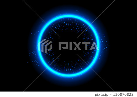 Round Blue Light with Sparks. Suitable For Product Advertising, Product Design, and Other, Vector Illustration Round Blue Light with Sparks. Suitable For Product Advertising, Product Design, and Other, Vector Illustration 130870822