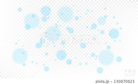 Abstract Blue Bokeh on White Transparent Pattern, Ready For Png Export, Vector Illustration 130870823