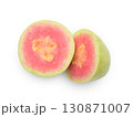 Pink guava isolated on white background 130871007
