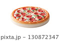 透明背景（png）にふっくら生地のおいしそうなマルゲリータピザ 130872347