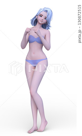 ビキニ姿の女性のイラスト素材 [130872515] - PIXTA