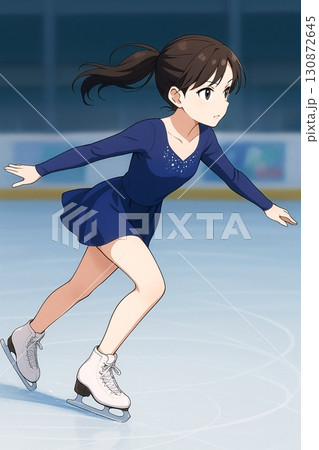スピード感あふれる氷上の表情 スピード感あふれる氷上の表情 130872645