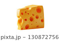 透明背景（png）に穴の開いたチーズの3Dイラスト 130872756
