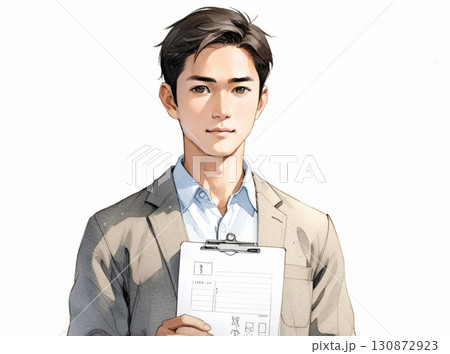 作業服を着た若い男性 130872923