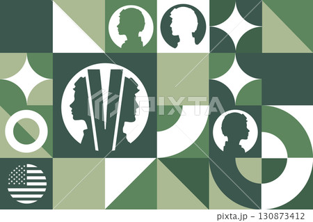 National Veterans Of Foreign Wars Day. VFW. September 29. Seamless geometric pattern. Template for 130873412