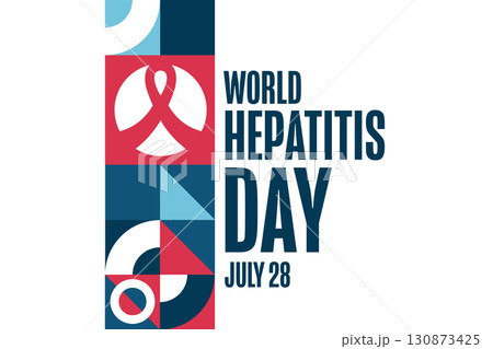 World Hepatitis Day. July 28. Holiday concept. Template for background, banner, card, poster with 130873425