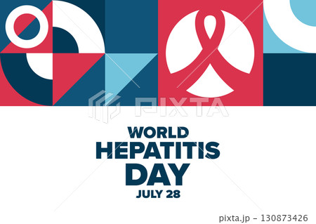 World Hepatitis Day. July 28. Holiday concept. Template for background, banner, card, poster with 130873426