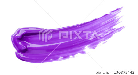 Purple watercolor brush isolated on transparent background 130873442