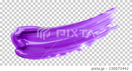 Purple watercolor brush isolated on transparent background 130873442