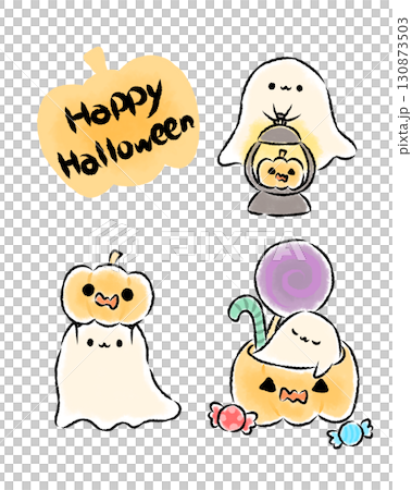 鬼萬聖節快樂沒有背景 130873503