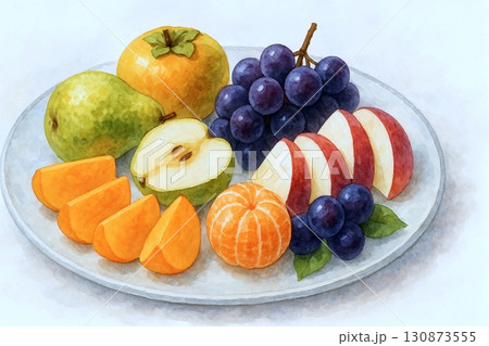 色とりどりの果物盛り合わせ 色とりどりの果物盛り合わせ 130873555