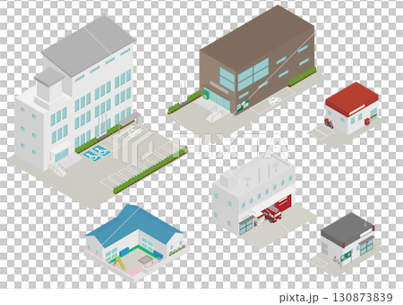 Isometric building and facility material set 3 130873839