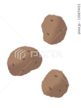 シンプルなじゃがいも3個 130874431