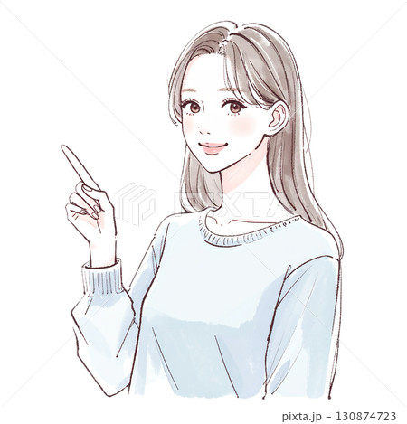 水彩画・手描き風の女性・女の子のイラスト素材のイラスト素材
