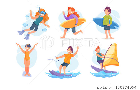 Experience Exciting Water Sports Activities for Fun and Adventure on the Waves and Beaches 130874954