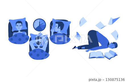 The Struggles of Sleep and Study A Visual Journey through Fatigue and Learning Hurdles 130875136