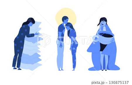Emotions of Connection Embrace, Love, Support, and Togetherness in Relationships 130875137