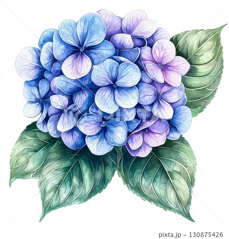 Blue flower with a green stem. 130875426