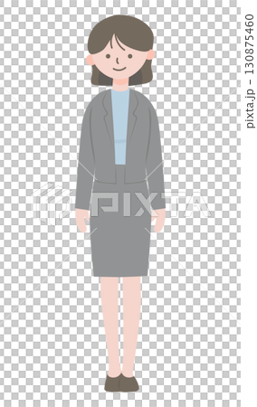 スーツ姿の女性キャラクター – 会社員イラスト-4 130875460