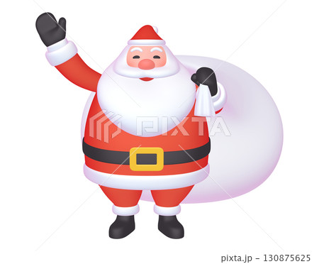 クリスマスのイラスト素材 キャラクター 大きなサンタクロース(1_1) クリスマスのイラスト素材 キャラクター 大きなサンタクロース(1_1) 130875625