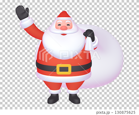 クリスマスのイラスト素材 キャラクター 大きなサンタクロース(1_1) クリスマスのイラスト素材 キャラクター 大きなサンタクロース(1_1) 130875625