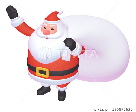 クリスマスのイラスト素材 キャラクター 大きなサンタクロース(1_6) クリスマスのイラスト素材 キャラクター 大きなサンタクロース(1_6) 130875630