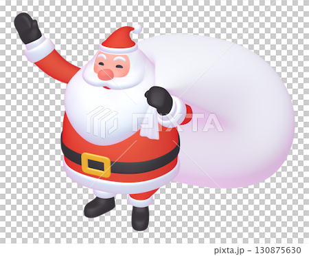 クリスマスのイラスト素材 キャラクター 大きなサンタクロース(1_6) クリスマスのイラスト素材 キャラクター 大きなサンタクロース(1_6) 130875630