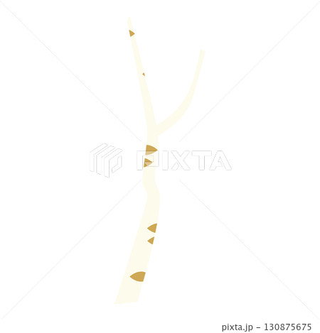 枝のあるシラカバの木の幹イラスト 130875675