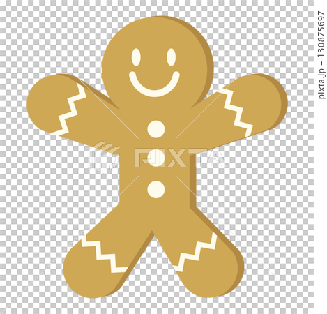可愛的薑餅人插圖 可愛的薑餅人插圖 130875697