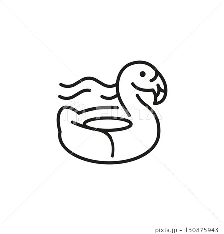 Flamingo Float Icon Flamingo Float Icon 130875943