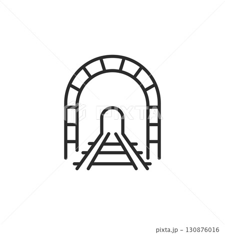 Railway Tunnel Icon 130876016
