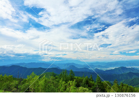 長野県 美ヶ原高原 青空の風景 長野県 美ヶ原高原 青空の風景 130876156