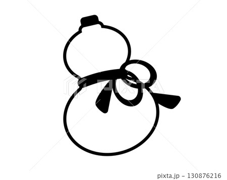 ひょうたんのアイコン　モノトーン 130876216