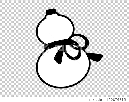ひょうたんのアイコン　モノトーン 130876216