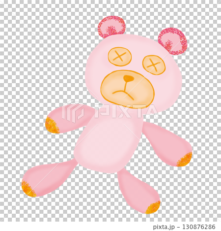 Illustration of a relaxed pink teddy bear PNG clip art illustration Illustration of a relaxed pink teddy bear PNG clip art illustration 130876286