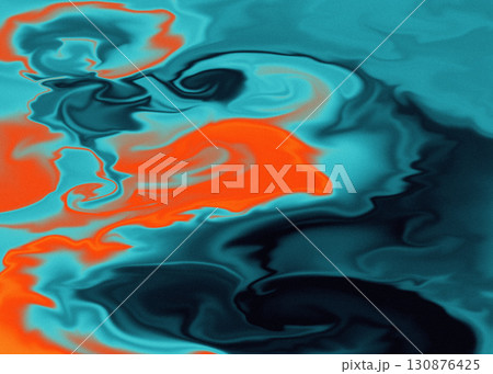 Abstract Fluid Swirls in Blue and Orange Gradient Abstract Fluid Swirls in Blue and Orange Gradient 130876425