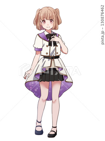 アイドル衣装を着たかわいいハーフツインテールの女の子 アイドル衣装を着たかわいいハーフツインテールの女の子 130876462