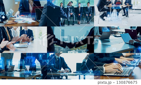 様々なビジネスシーンとデジタルテクノロジー 130876675