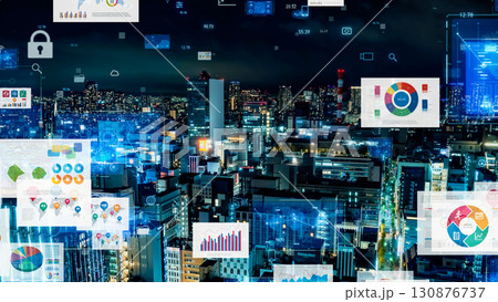 現代都市とビジネスデータ 130876737